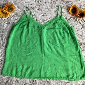 A New Day Green Tank Top with Adjustable Straps Size XL